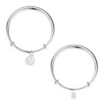 The traditional silver-plated bracelet with the word 