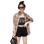 Qianduoduo&plaid shirt