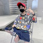 Jinduoduo&WSNXT5277 love graffiti short-sleeved T-shirt